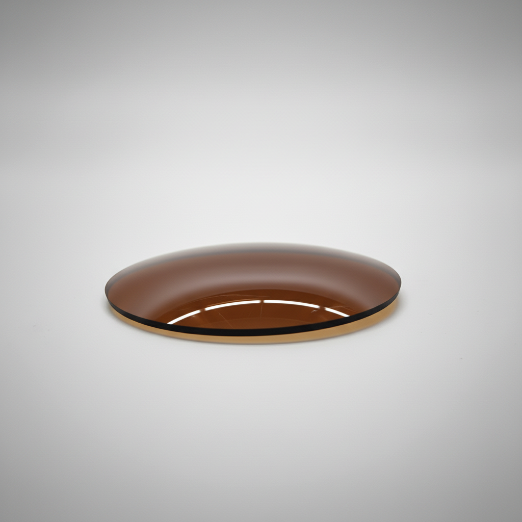 CR-39 Plano 75mm Brown - Base 8 Max Curve